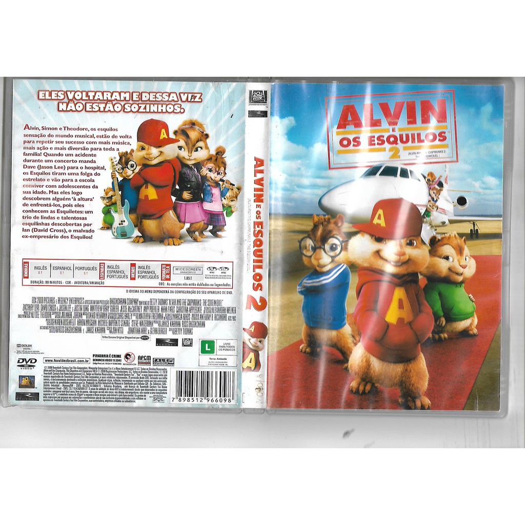DVD Alvin e Os Esquilos 2 (Usado e Original)