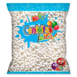 Confeito Perolas Bolinhas Festa 500gr Kuky - Coco (branco)