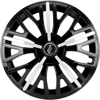 Jogo 4 Calotas Triton Sport Aro 14 Preta Prata Fiat Uno Siena Argo Strada