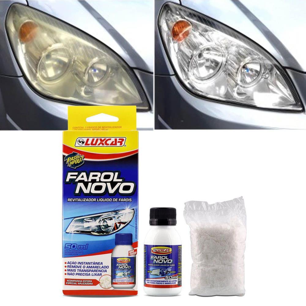 4 Unidades  Revitalizador Líquido- Farol Novo Luxcar 50 ml