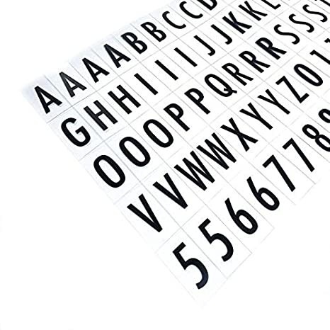 Letras e Números pra Light Box Led Preta e Branca