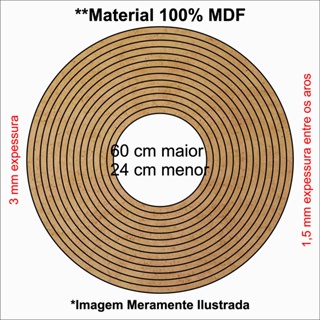 Jogos de 13 Aros 60 cm para filtro dos sonhos MDF 3MM em Oferta na Shopee