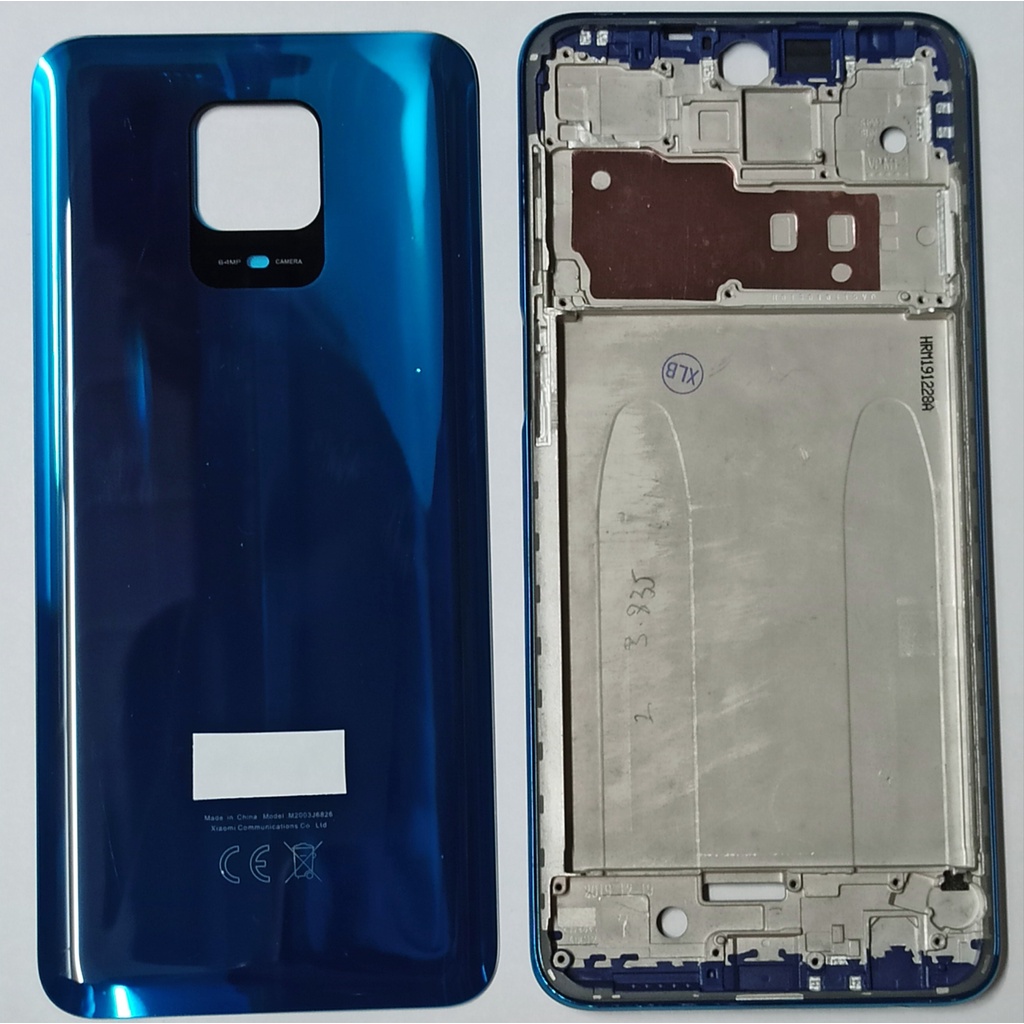 Aro Chassi C/frame +Tampa Compativel Redmi Note 9s Azul