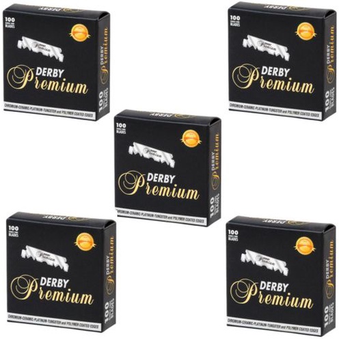 5 Caixas De Lâminas Derby Premium Profissional Total = 500 Unidades em Oferta na Shopee