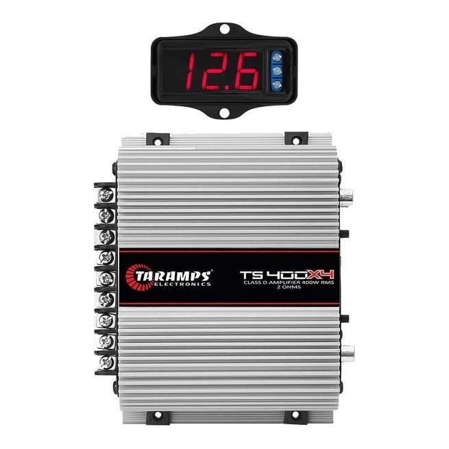 Módulo Taramps TS400x4 400w + Voltímetro Taramps VTR1000