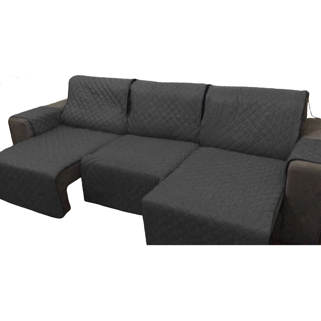 protetor para sofa retratil 3,50 3 modulos largura total do sofa com  fixador no encosto , forrado com tecido branco por baixo | Shopee Brasil