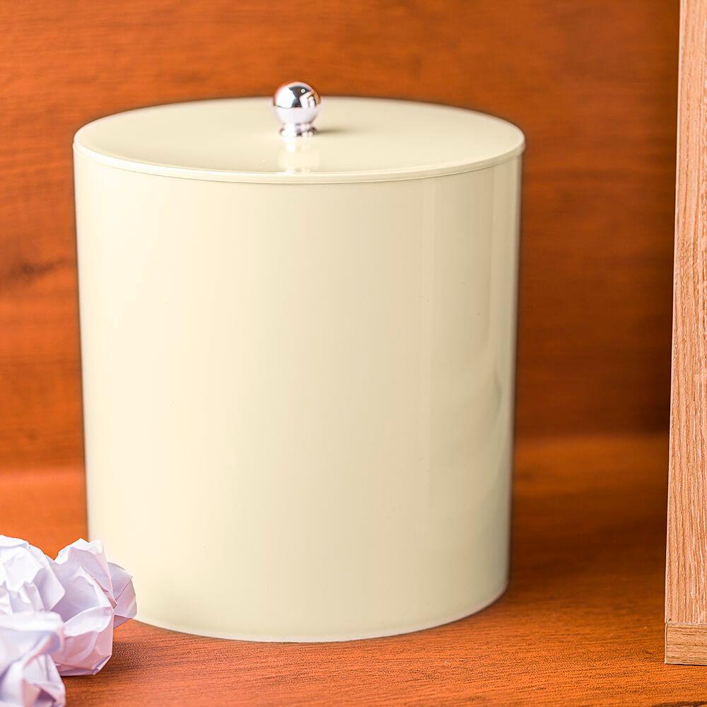 Lixeira para Banheiro Bege Claro 20 x 20cm - 6,2l
