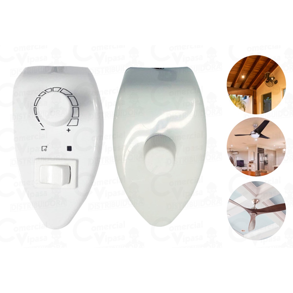 Controle De Velocidade Com Ou Sem Chave Rotativo Para Ventilador Sobrepor Oscilante Universal - Home & Living