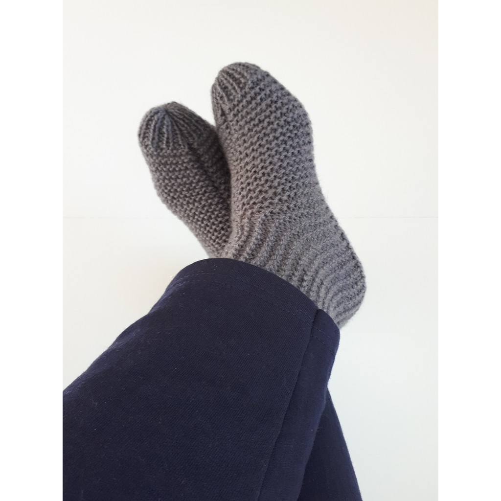 Meia de Lã Adulto - Sapatinho de lã Adulto - Sapatilha de lã Adulto - Sapatinho tricô Adulto - Sapatilha de tricô Adulto