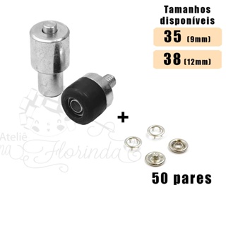 Kit Matriz + 50 pares Botão de Pressão Tic Tac Arinho N35 ou N38 em Oferta na Shopee