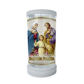 Porta Vela em Vidro e Mármore Sagrada Familia 18cm