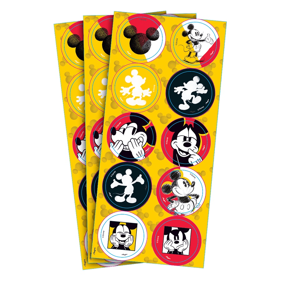 Adesivo Redondo Decorativo Festa Mickey Fãs - 30 unidades - Regina - Rizzo Distribuidora em Oferta na Shopee