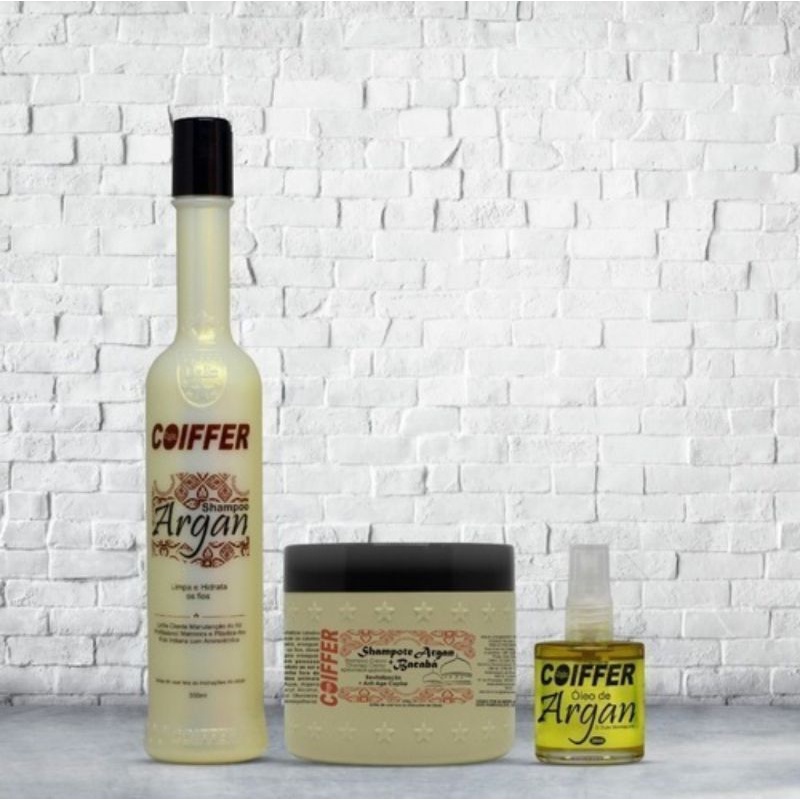 kit Argan Coiffer Doador de Nutrientes e Hidratação Extrema