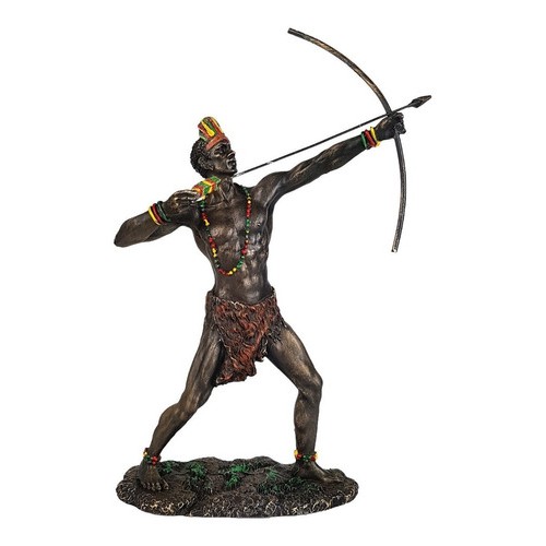 Imagem Oxossi Orixa Umbanda Decoração Resina Veronese