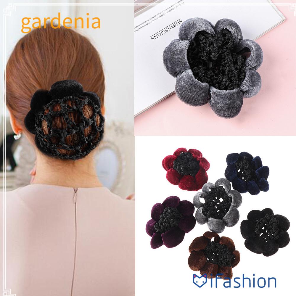 GARDENIA Redes De Cabelo Dança Patinação Renda Velet Edge Moda Feminina Capa De Pão em Oferta na Shopee