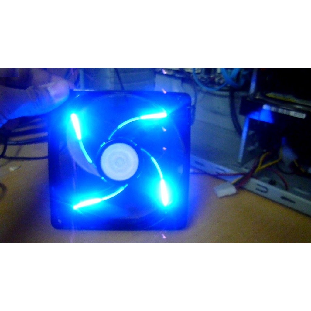 Microventilador Gabinete 120mm Cristal Azul 12cm 12x12x2.5cm 120x120x25mm Fan Cooler Ventoinha 12v Neon