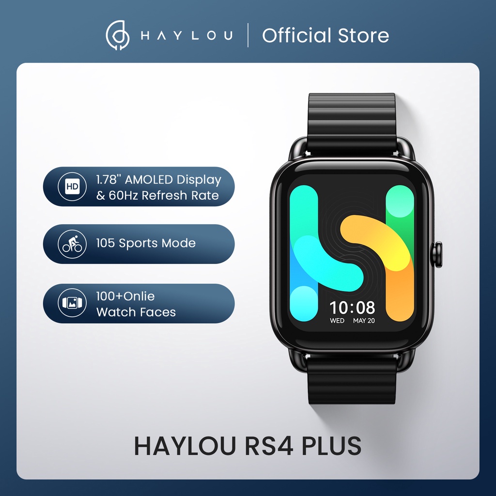 Relógio Inteligente HAYLOU Solar Plus 1.43  Mostrador AMOLED