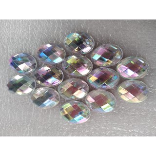 Chaton oval de acrílico furta cor tamanho 10x14mm( 1.0x1.4cm) para colagem