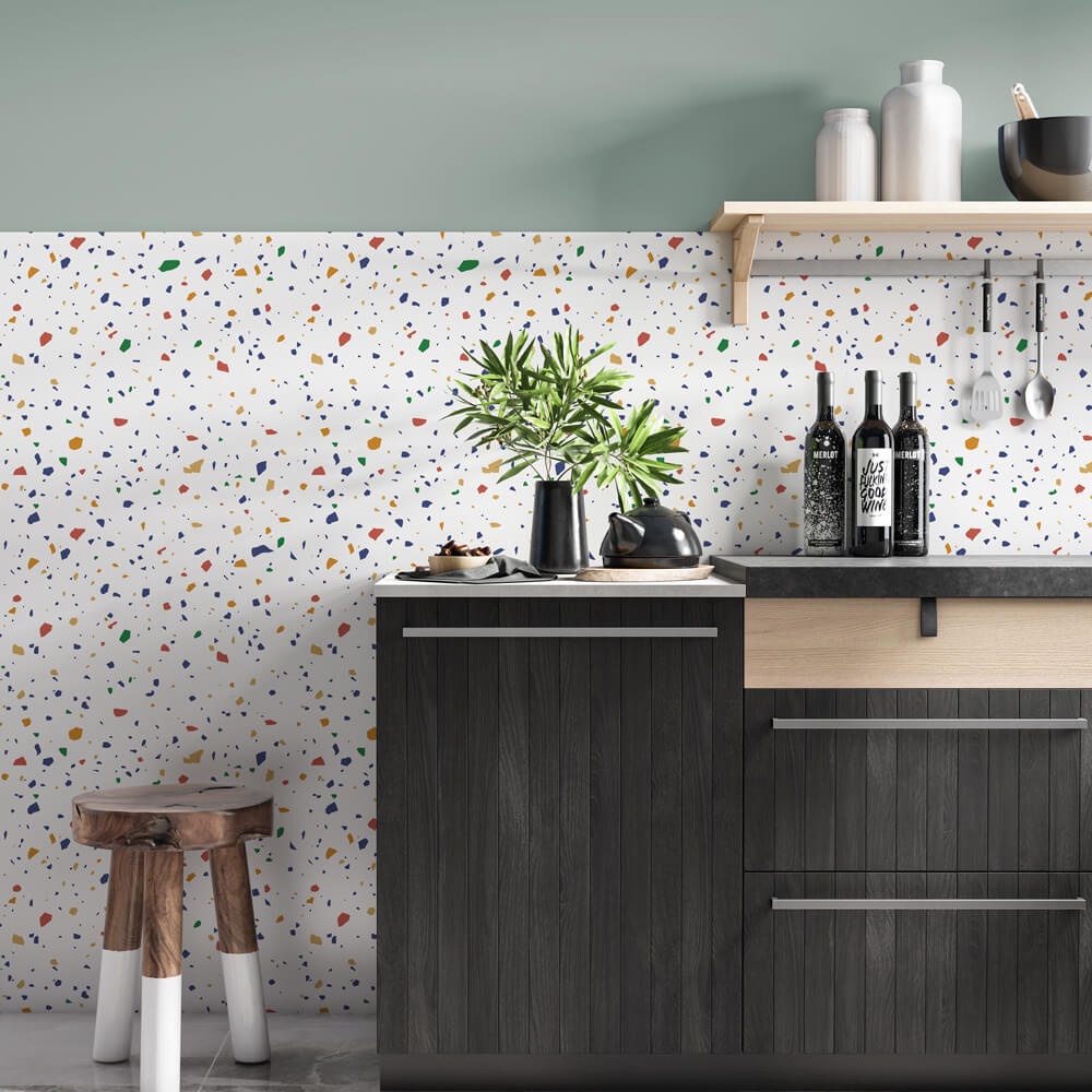 Papel de Parede Adesivo Lavável Colorido Granilite Energy 3m x 50cm
