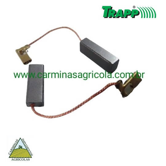 KIT 2 ESCOVA DOS MOTORES AMETEK APARADOR DE GRAMA TRAPP 800/1000/1500W 127/220V - 1111474