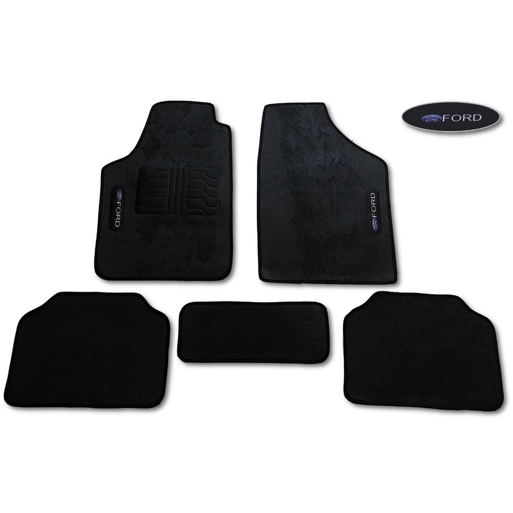 Jogo De Tapete Automotivo 5 Peças Interior Carro Universal Ford Fiesta Hatch 1999 2000 2001