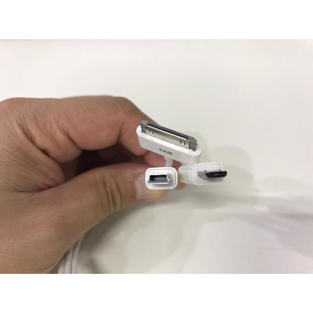 Cabo USB 2.0 Triplo Carga Dados para ASUS = V3 / V8 / 30 PINOS = Multi Função