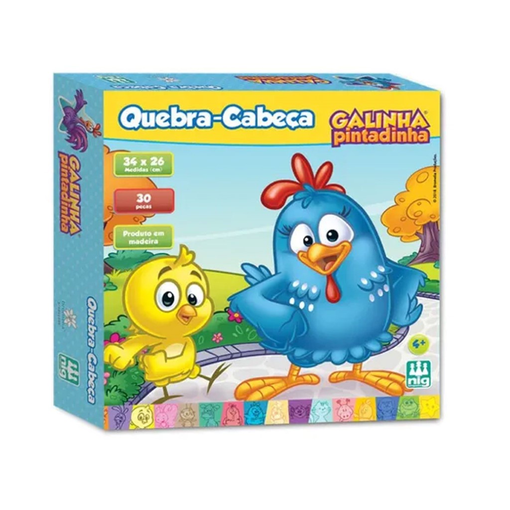 Quebra Cabeça Galinha Pintadinha 30 Peças 0719 - Nig - Mom & Baby