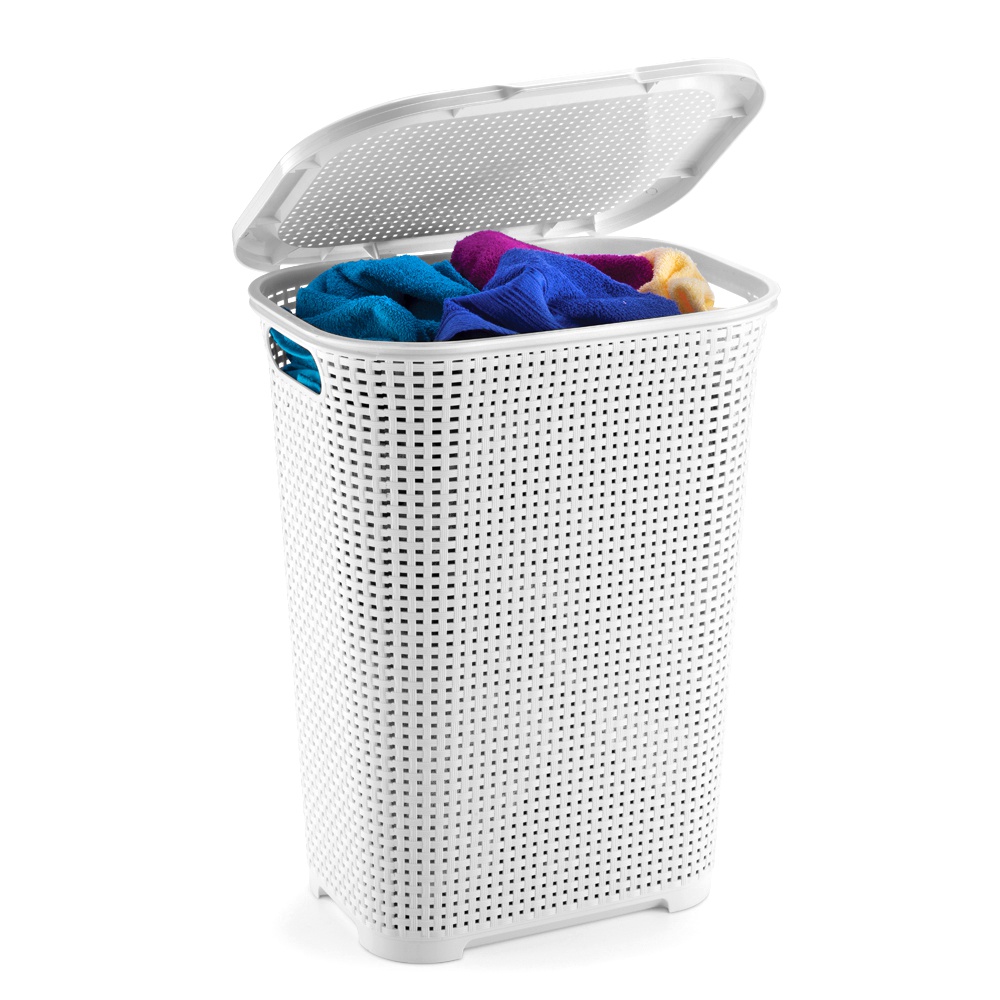 Cesto Para Roupas Rattan Com Tampa 30 Litros - Monte Libano