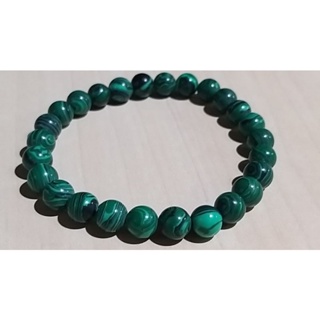 pulseira em pedras malakita 8mm em Oferta na Shopee