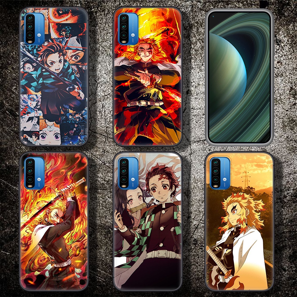Capa Flexível 8TY Demon Slayer anime Para Redmi Note 10 11 11S K20 K30 ...