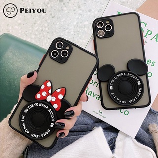 Para Samaung S22 S21 S20 s24 Ultra S21FE S20 S23 FE S20 S10 S9 S8 Plus Caixa De Telefone Rígido Samsung Note20 Note10 Pro Note 8 9 Minnie Capa Traseira Da Cabeça Câmera