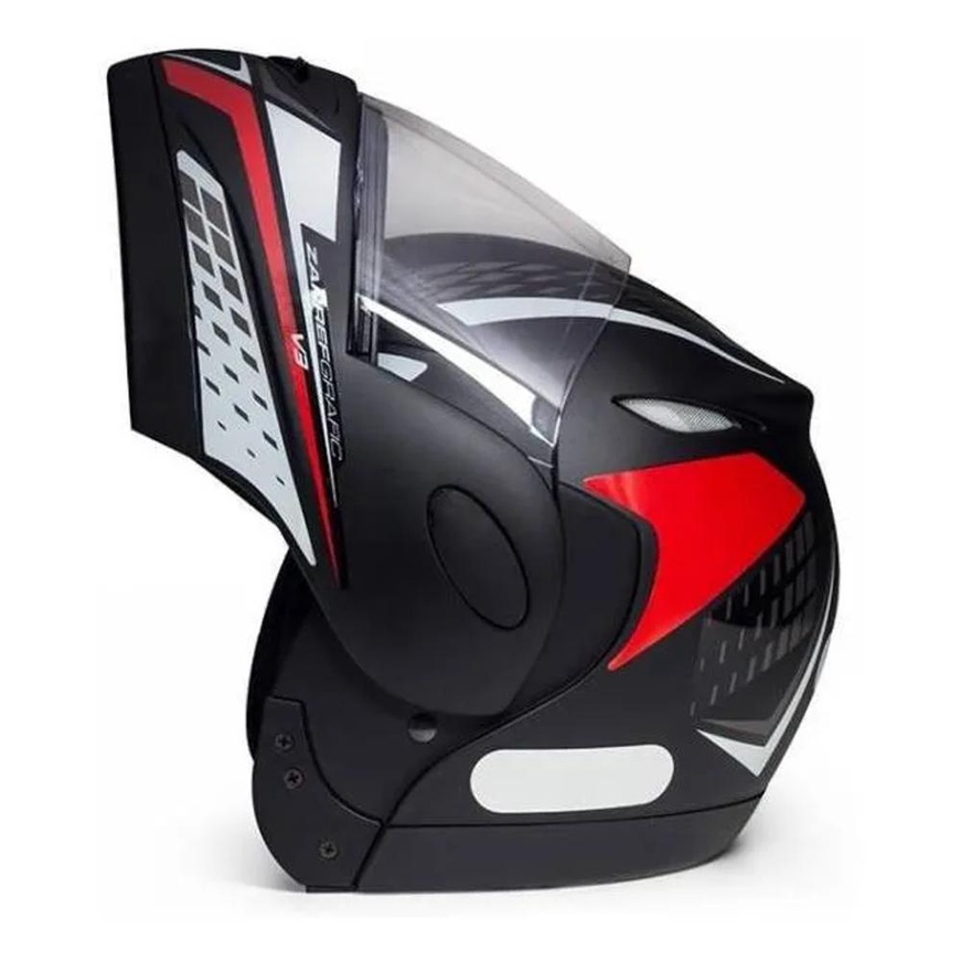 Capacete Zarref V4 Grafic Taurus Modular Robocop Articulado em Oferta na Shopee