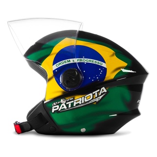 Capacete Aberto Pro Tork New Liberty 3 Patriota Preto Tam.58