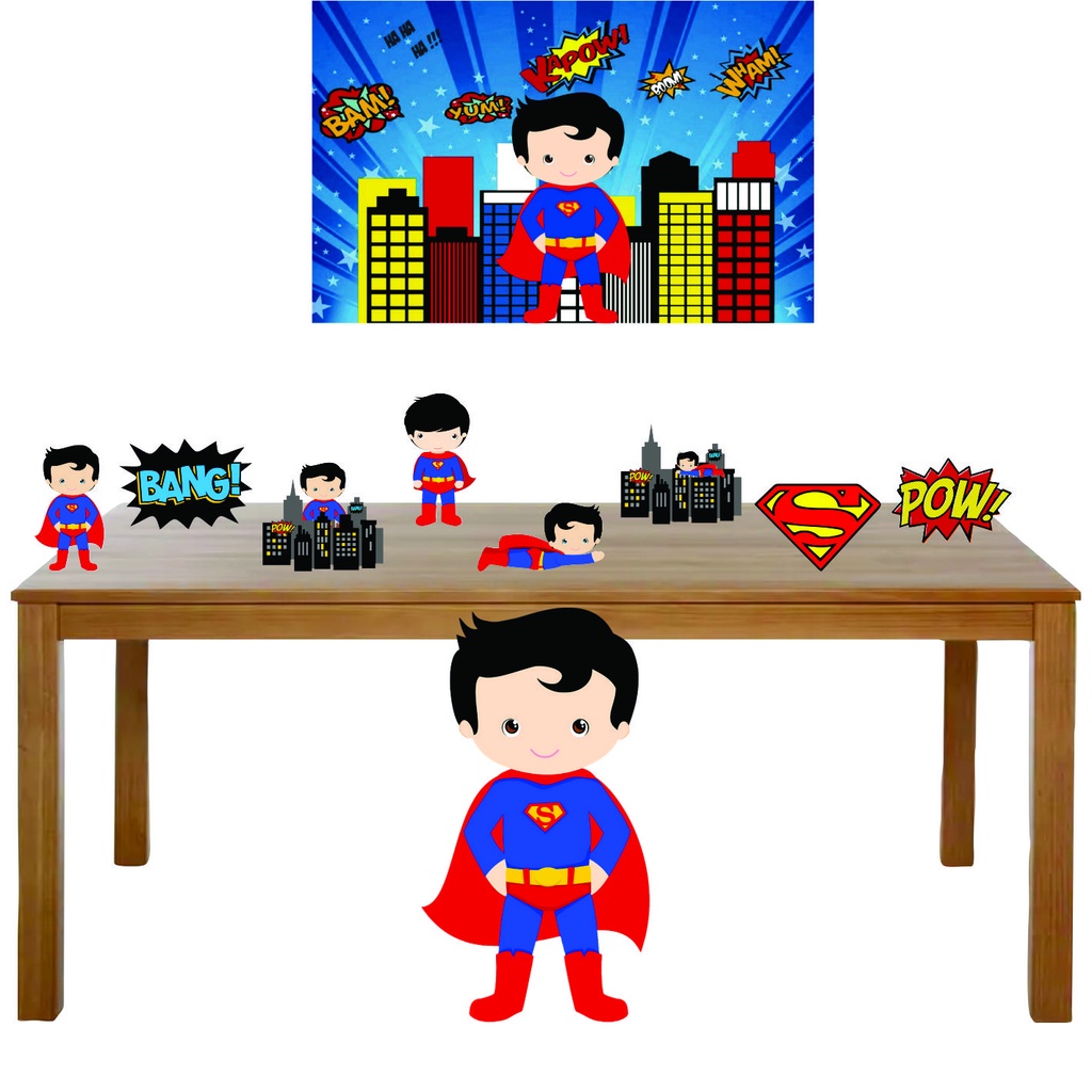 Kit Totens Display SUPER HOME CUTE - Display para mesa e chão + Painel