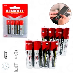 Pilha AA Comum Pilhas AAA Palito 1.5V 4 Unidades Carga de Alta Resistência Alfacell