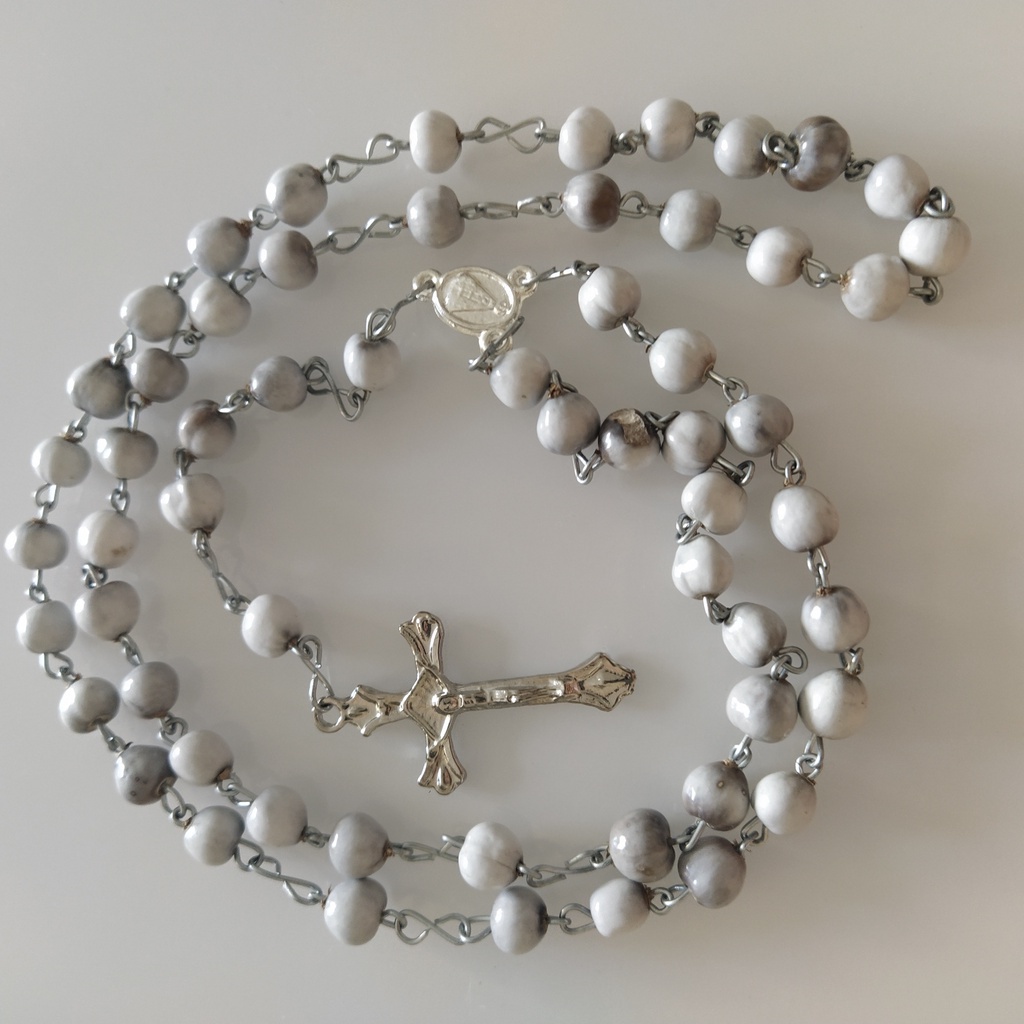 Terço Lagrimas de Nossa Senhora Guia preto velho 50 cm Shopee Brasil