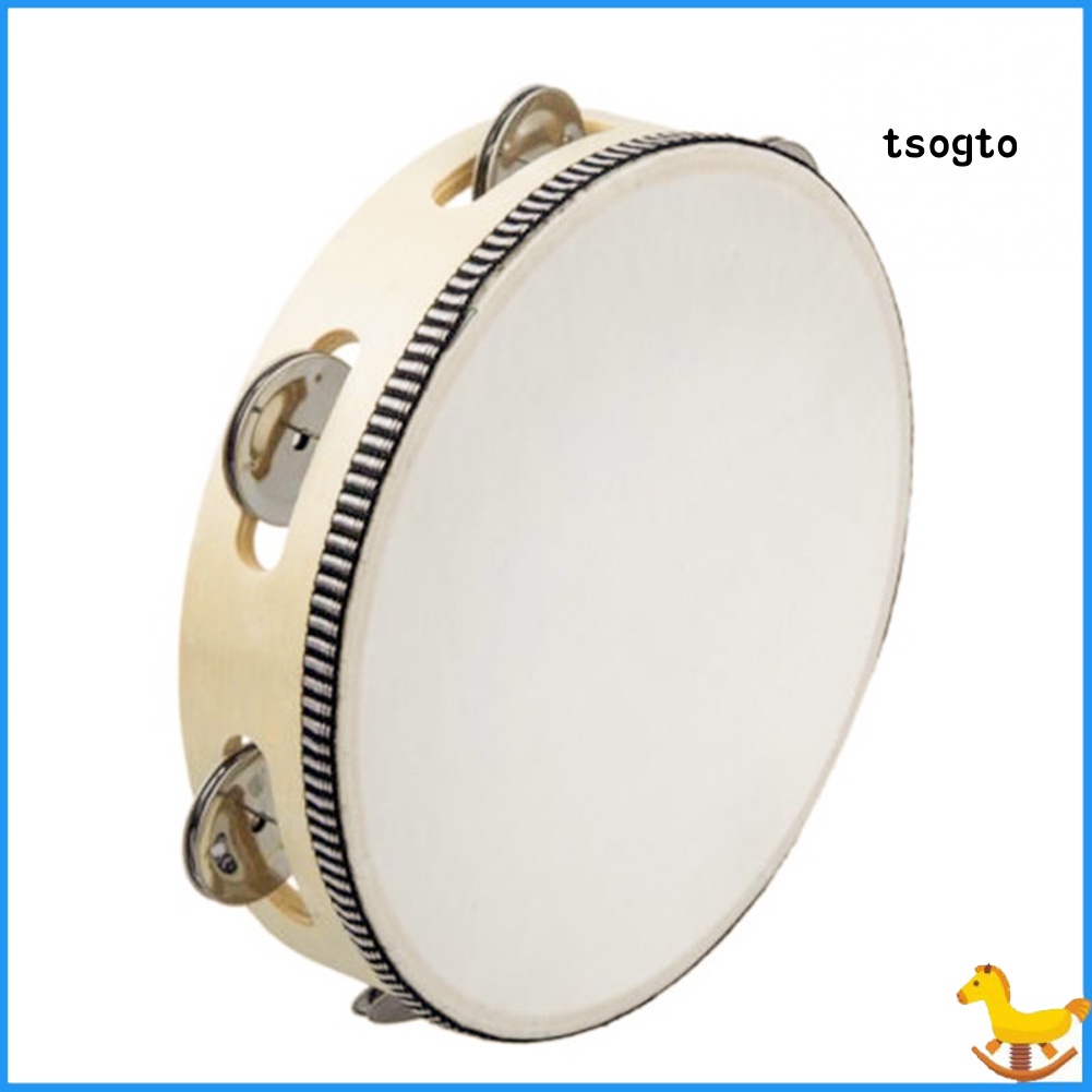 Tsogto Pandeiro De Madeira Com Um Lado / Percussão / Instrumento Musical Para Criança