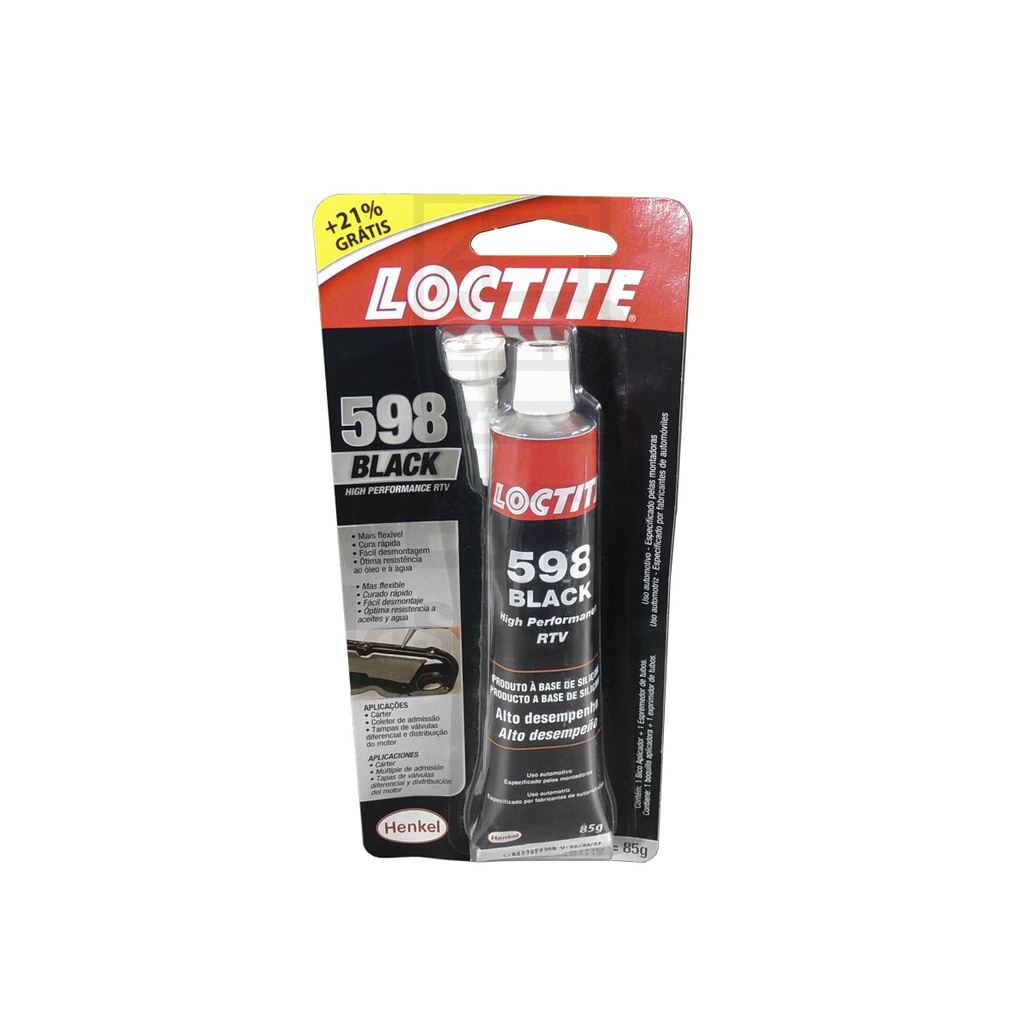 Cola Silicone Adesivo Junta Loctite Black 598 Preta 70g em Oferta na Shopee