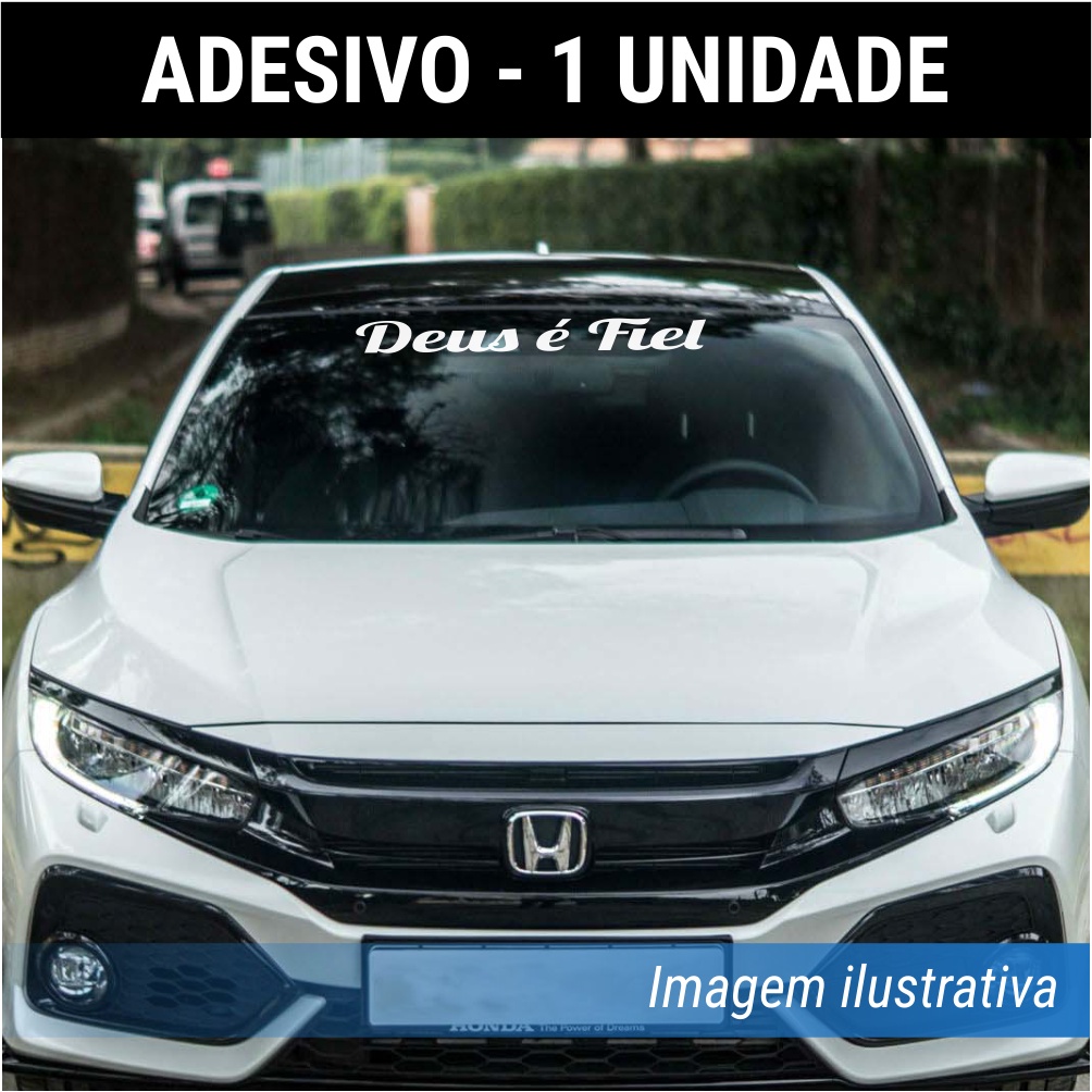 Adesivo De Carro 47cm - Deus É Fiel - Parabrisa, Lataria, Vidro em Oferta na Shopee