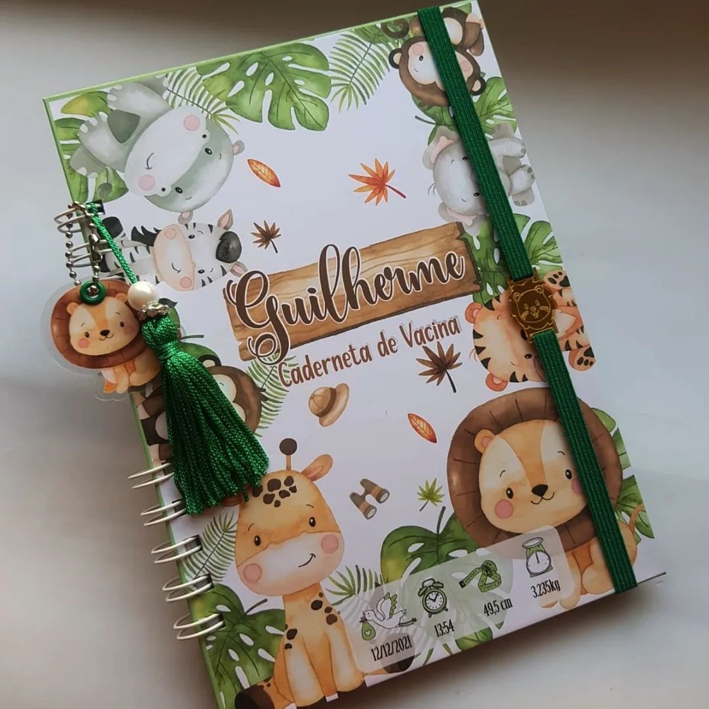Caderneta de vacinação personalizada para meninas e meninos Atualizada 2022