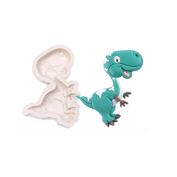 Molde de Silicone Dinossauro Desenho - Molde de Silicone Dino para Artesanato e Confeitaria