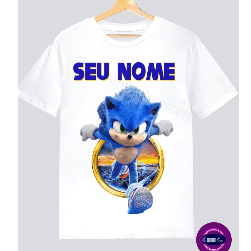 Camiseta Sonic Aniversario Camiseta Sonic Personalizada Para