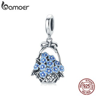 Bamoer 925 Cesta Da Flor De Prata Esterlina De Metal Charme Fit Pulseira De Prata Original Meninas Diy Jóias Fazer Contas De Prata Scc1717