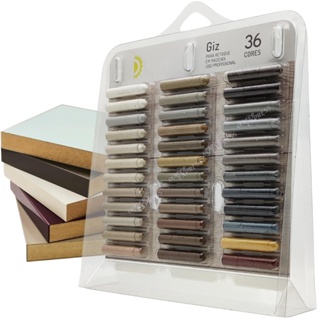 Correção Giz Madeira Marcenaria Moveis Profissional 36 Cores - COM NF em Oferta na Shopee