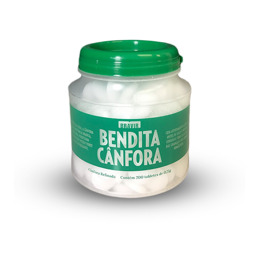 BENDITA CÂNFORA TABLETE POTE COM 200 X 0,75G