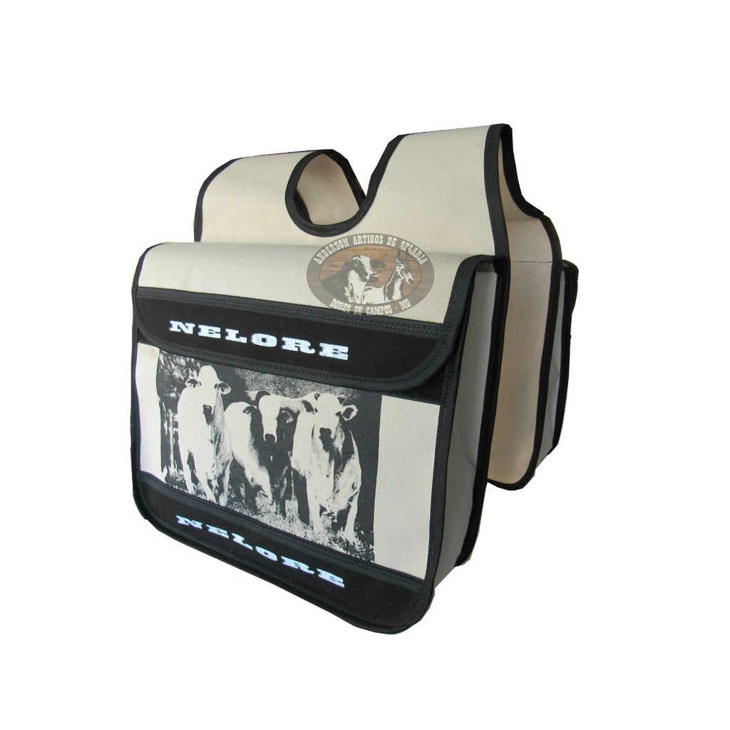 Alforje silkado em lona para cavaleiro direto da fábrica, bolsa alforje várias utilidades confeccionado em lona para motoqueiro produto direto da fábrica