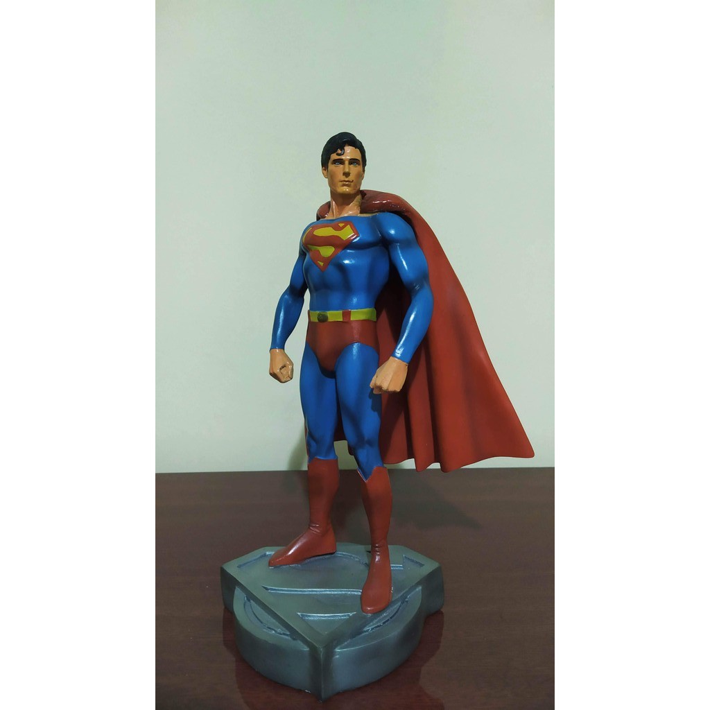 Superman Christopher Reeve Estatua Em Resina Action Figure 35 Cm Resina Macica Pintura Automotiva Exclusiva Shopee Brasil