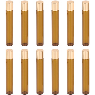 Kit 10 Frasco Rollon Ambar 10ml Tampa Luxo Óleos Essenciais