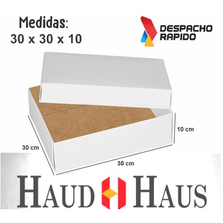 20 Caixa Presente de Papelão Rigido P/ Lembrancinhas Artesanatos Casamento - 30x30x10 LISA (BRANCO)