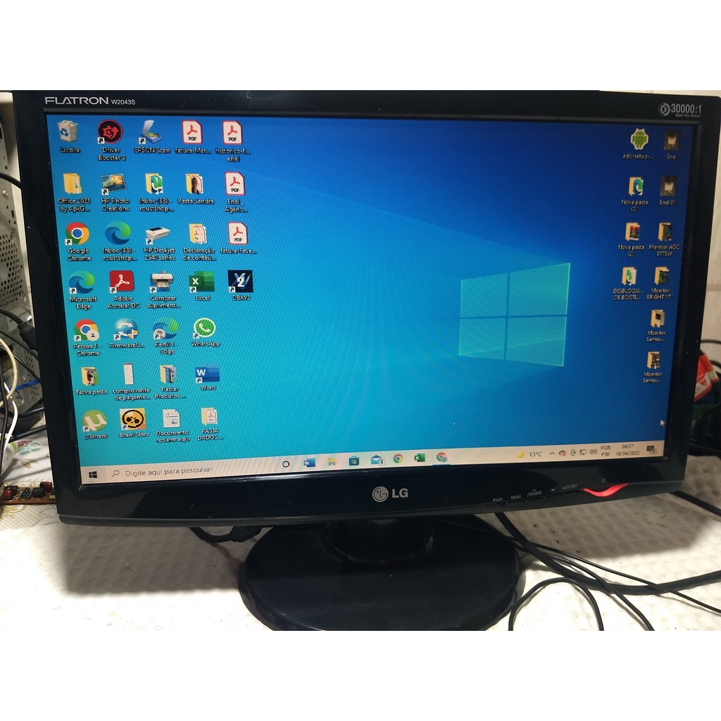 Monitor LG Flatron 20'' Polegadas W2043S Shopee Brasil